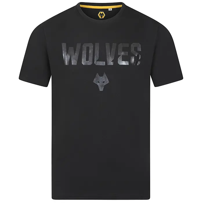 Wolverhampton Wanderers Shirt Store | Graphic Print Long Pyjama Set – Black Collection Wolverhampton Wanderers Official Gear